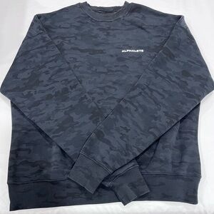 Alphalete Men’s Crewneck Black Camo Size Medium